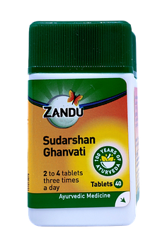 Сударшан-гхан, Sudarshan Ghan Vati (40tab) гепатопротектор, тонізувальний, жарознижувальний і глистогонний