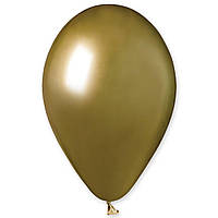 G 13" Хром Золотой shinygold - Латексные шары круглые без рисунка Мін.замовлення 5 шт