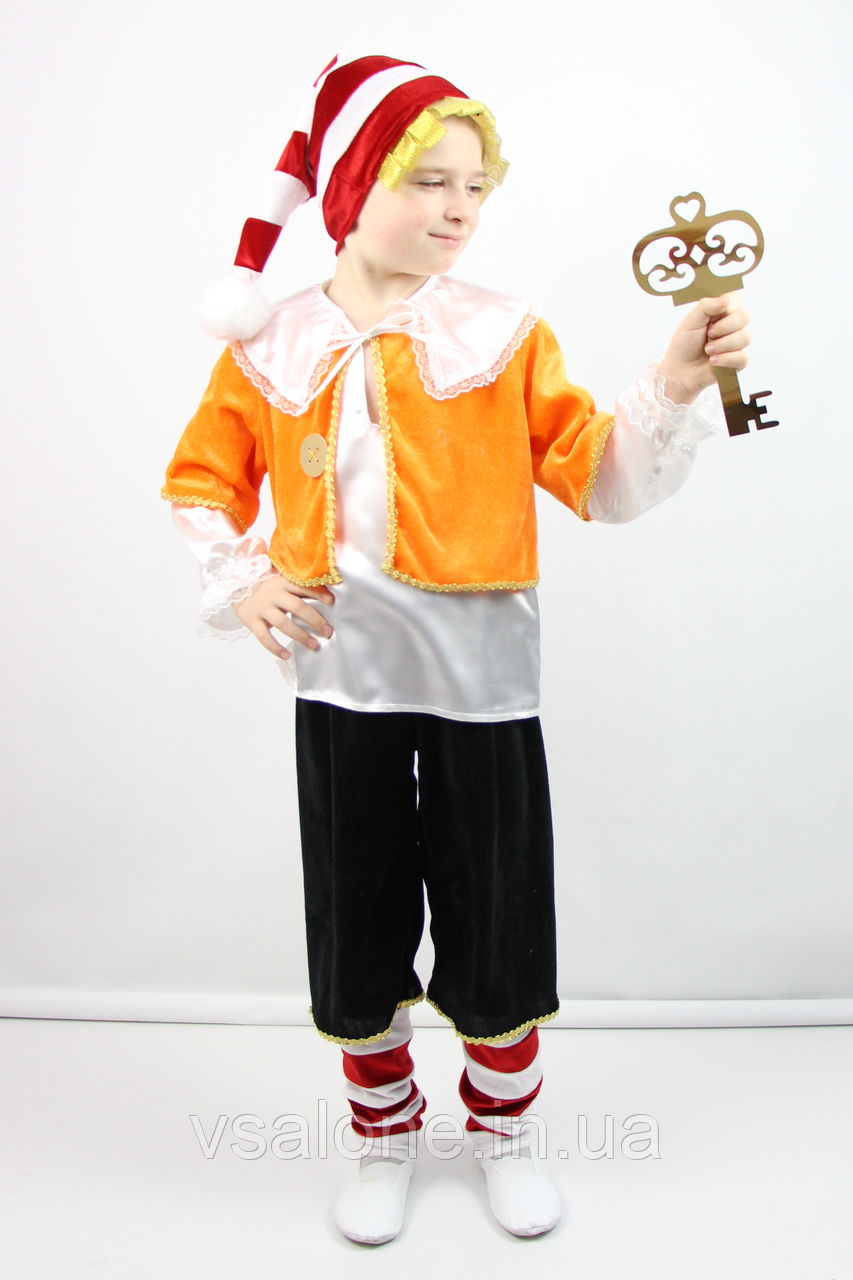 Дитячий карнавальний костюм для хлопчика Буратино No2