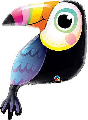 Q 41" Colorful Toucan. Куля повітряна фольгована Тукан. В УП