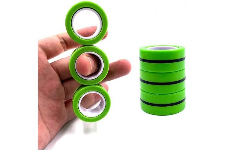 Магнітні кільця антистрес спиннер/fingears magnetic rings/фингирс/fidget spinner /фиджет кільця/ Зелений-2121, фото 1