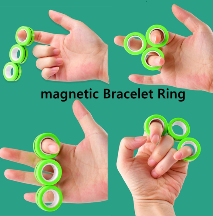 Магнітні кільця антистрес спиннер/fingears magnetic rings/фингирс/fidget spinner /фиджет кільця/ Зелений-2121 - фото 5 - id-p1268931891