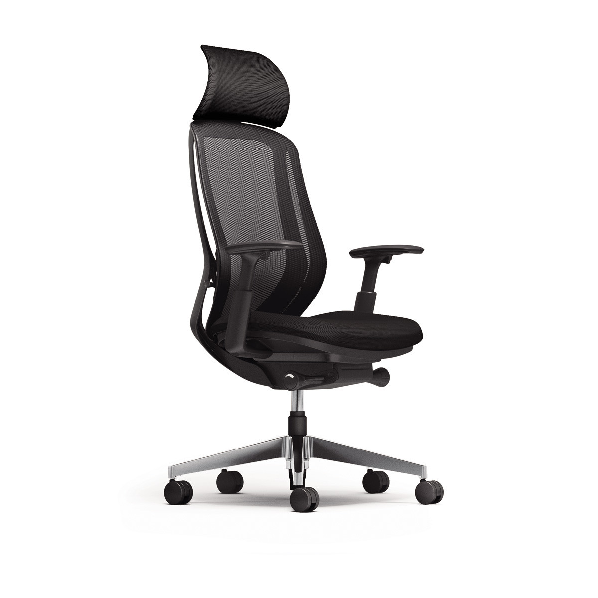 КРІСЛО КОМП'ЮТЕРНЕ З ПІДГОЛІВНИКОМ OKAMURA SYLPHY EXTRA HIGH BLACK