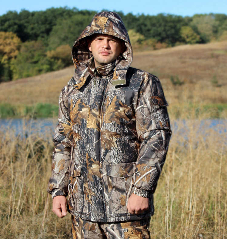 Зимняя куртка для охоты и рыбалки "Скиф" камуфляж "кленовый лес ...