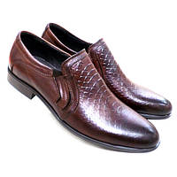 Кожаные туфли мужские TAPI коричневые. 40 (27см)