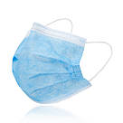 Маски медичні одноразові тришарові з мельтблауном сертифіковані уп. 50 шт, маски захисні для обличчя медичні, фото 2