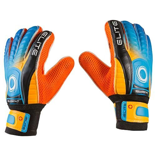 Воротарські рукавички оранжево-блакитні ELITE розмір 9