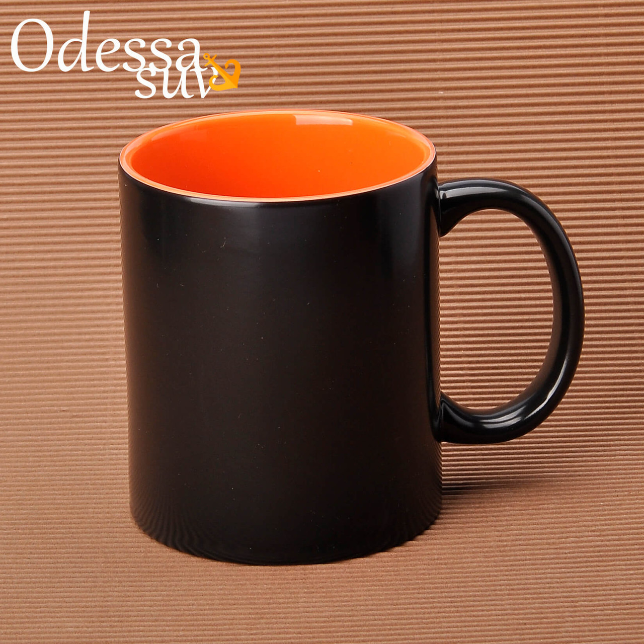Чашка Хамелеон кольорова всередині помаранчева, фото 1