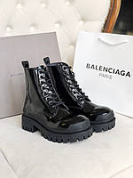 Женские ботинки Balenciaga Strike Черные Люкс