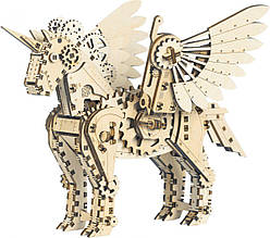 Дерев'яний конструктор Mechanical Unicorn, 140 ел.