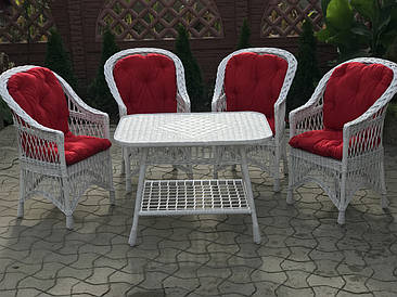 НАБОР ПЛЕТЁНОЙ МЕБЕЛИ З ПОДУШКАМИ