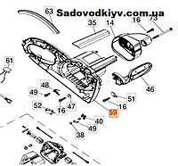 Левая половина корпуса для электропилы Oleo-Mac GS 200 E (51030079)