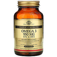 Рыбий жир SOLGAR "Omega 3 EPA & DHA" тройная сила, 950 мг (50 капсул)