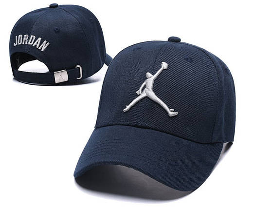 Кепка Бейсболка Jordan Джордан синя з білим лого, фото 1