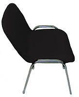 Чохол накидка на офісний стілець чорний на гумці Atteks — 1352-1
