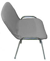 Чехол накидка на офисный стул светло серый на резинке Atteks - 1352-3