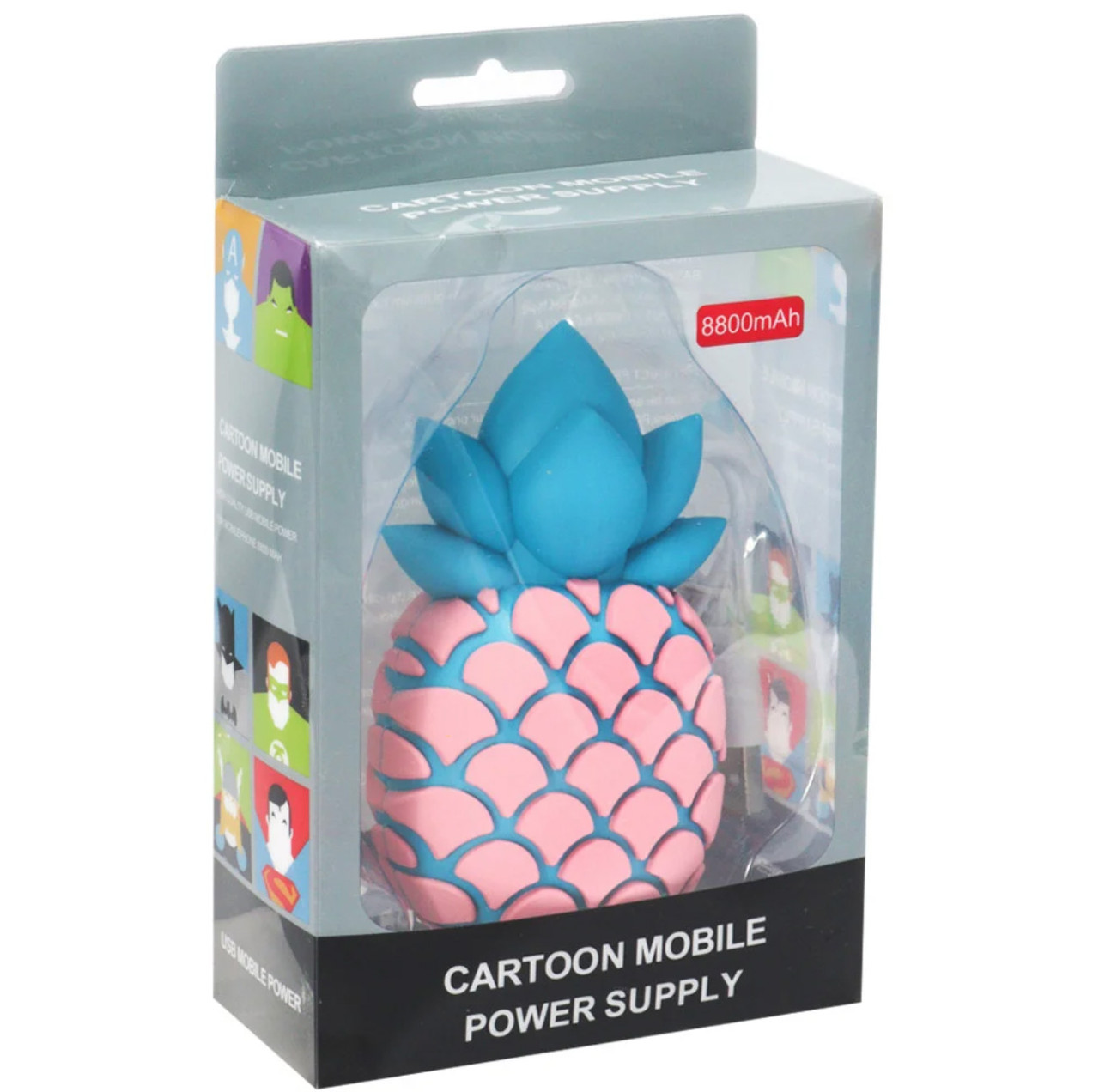 Power Bank Cartoon Series 3D Pineapple 8800mAh, Павербанк Ананас, цена