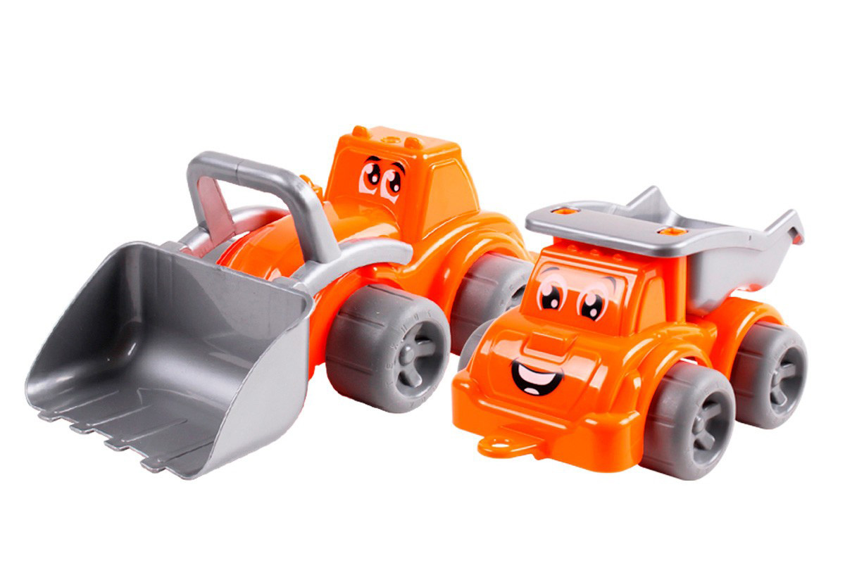 Іграшка Будмайданчик Максік ТехноК 0977 набір самоскид трактор для дітей дитячі пластикові великі в пісочницю, фото 1