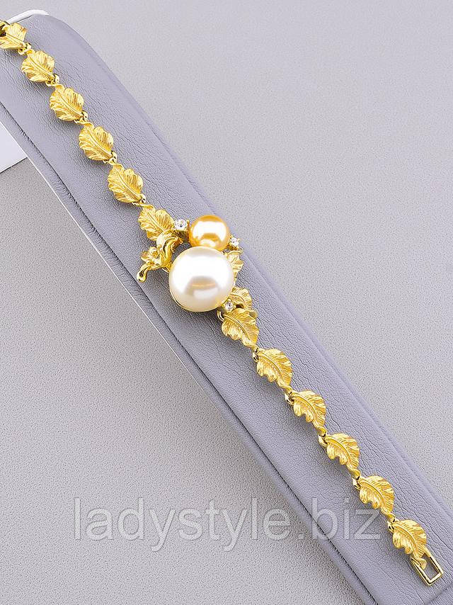 Позолоченный браслет от студии LadyStyle.Biz серьги кольца купить фианиты подарок украшения юбилей новый год