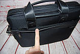 Чоловіча сумка-портфель із нейлону. Сумка для нетбука, документів. КС24, фото 10