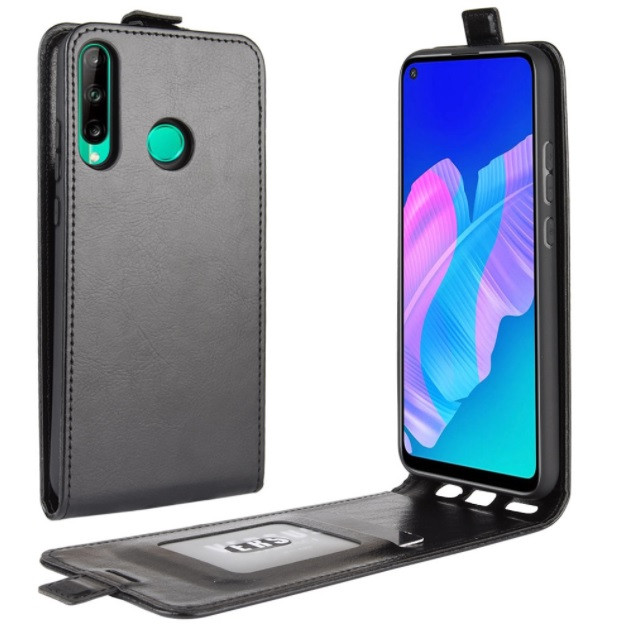 Чохол книжка Evolou для Huawei P40 LIte E Фліп чорний, фото 1