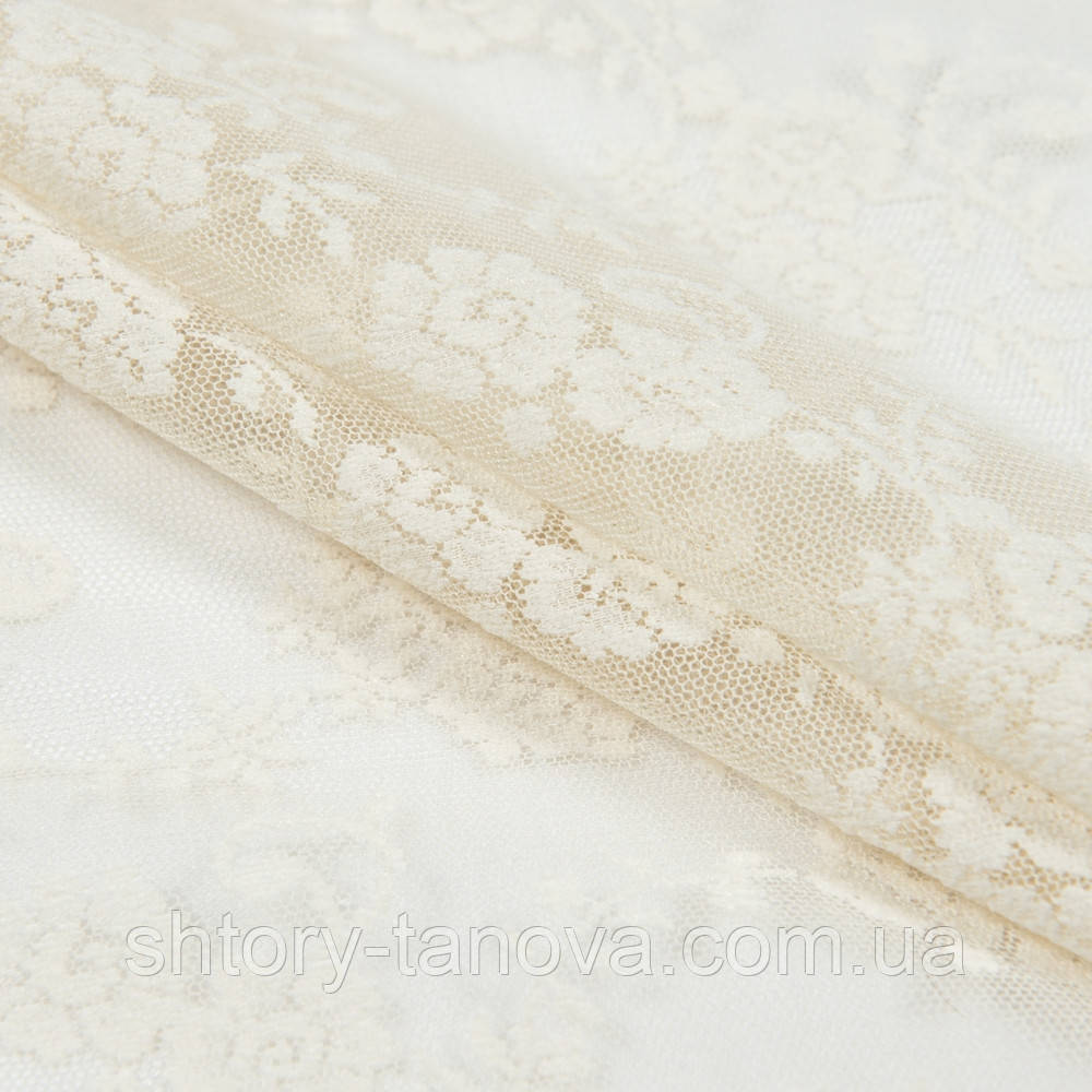 Гардинное полотно гіпюр венус вершковий, фото 1