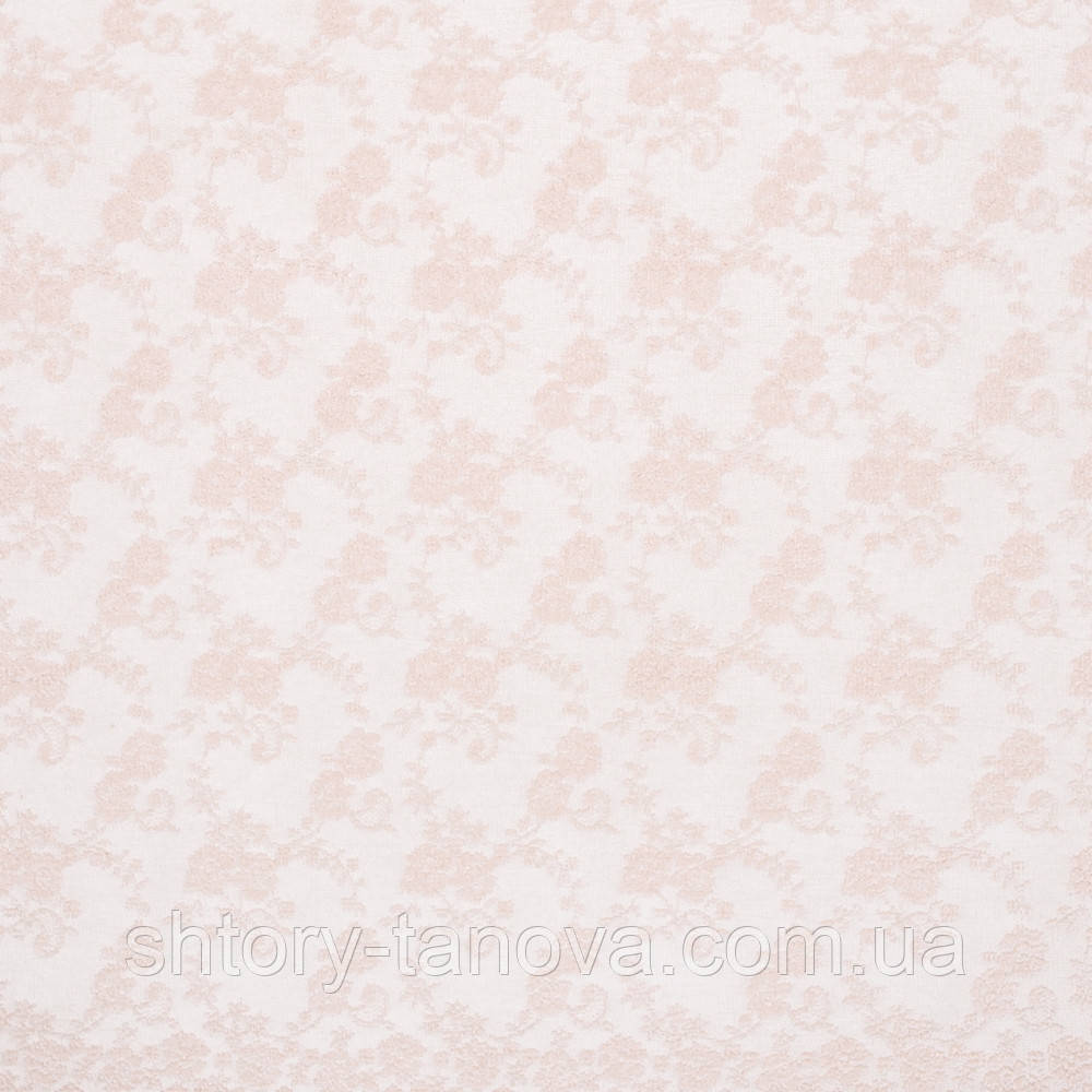Кружевная тюль в стиле прованс гипюр розочки розовый - фото 3 - id-p1269111015