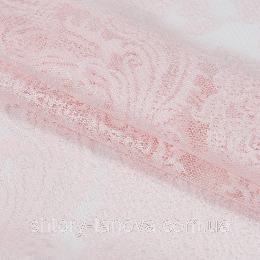Гипюр для пошива тюля медальоны розовый - фото 2 - id-p1269111019