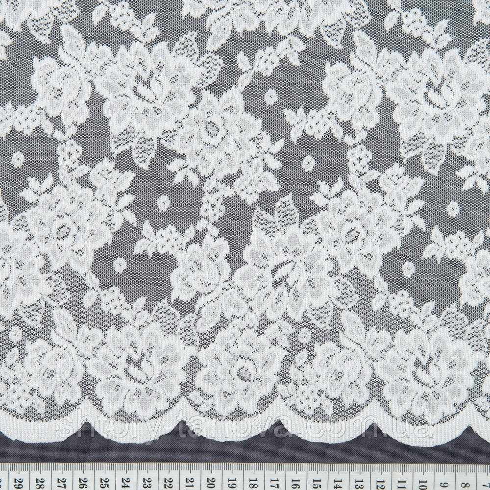 Гардинное полотно гіпюр кармела молочний, фото 1