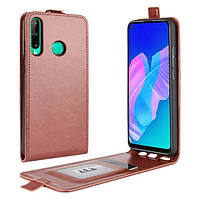 Чохол-книжка Evolou для Huawei P40 LIte E Фліп коричневий