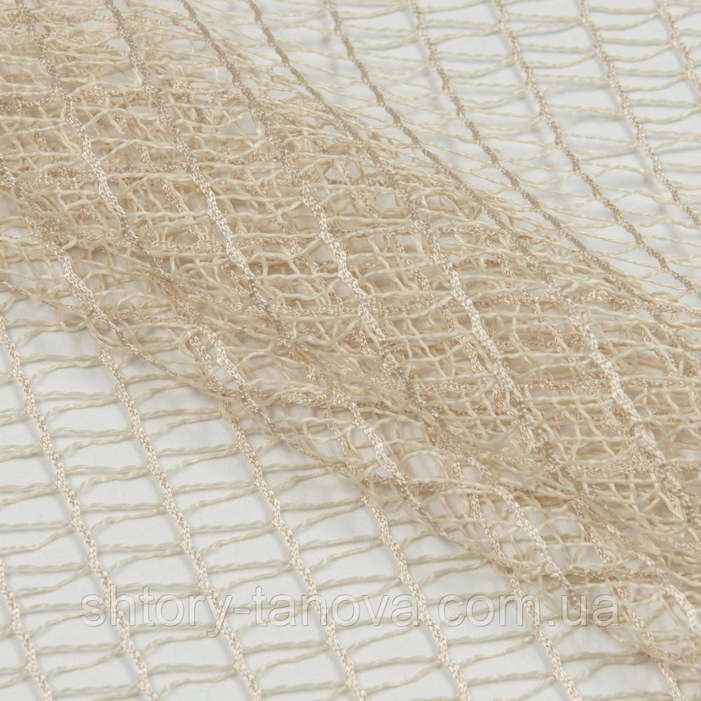 Тюль сітка з обважнювачем ТОЛМУ / беж, фото 1