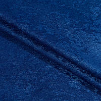 Негорючие ткани для штор, софт мрамор огнеупорная т.синий, Однотонные ткани для штор на метраж