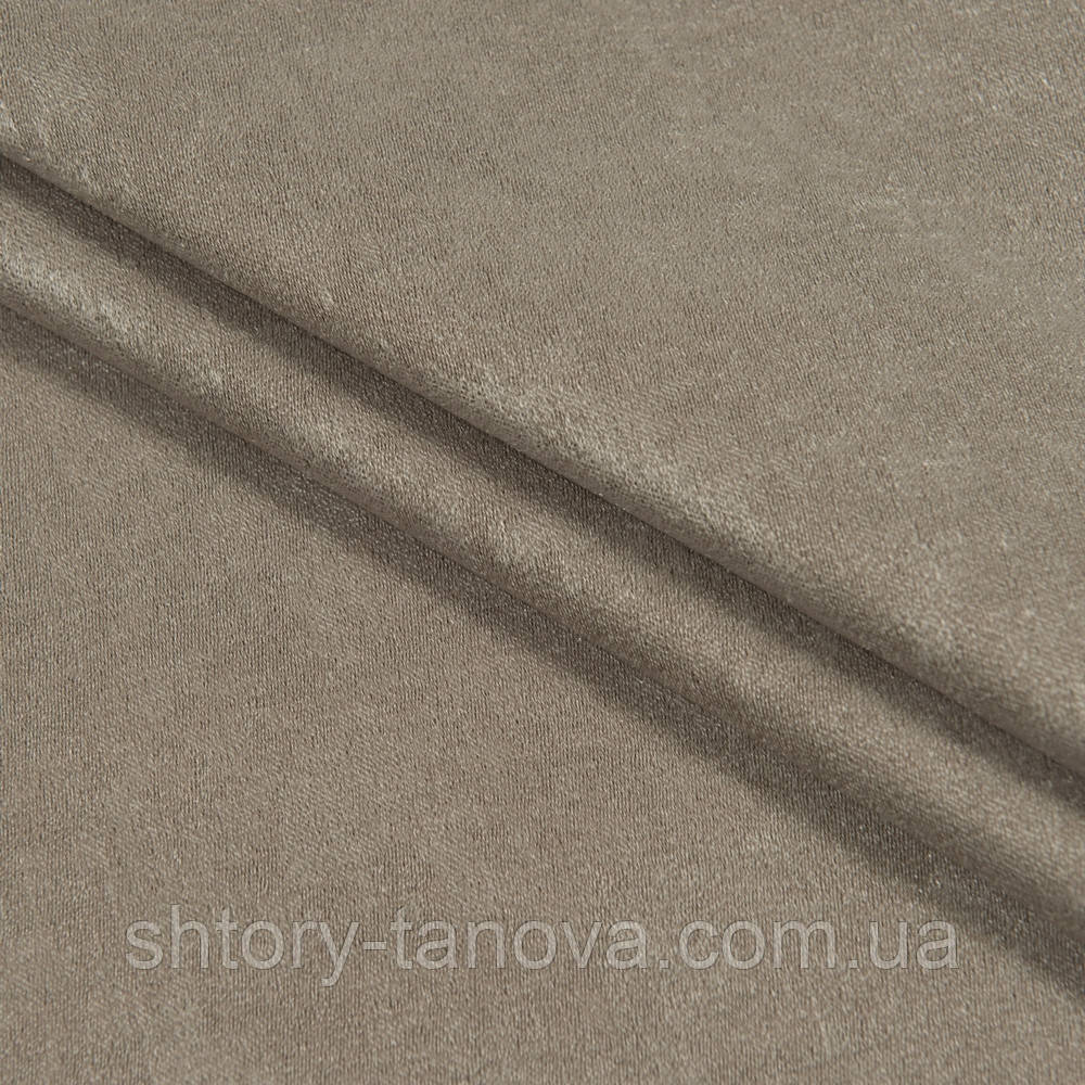 Чин-чила ДУКАС двухлицевой /DUKAS латте, Однотонні тканини для штор на метраж, фото 1