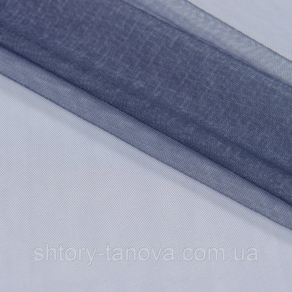 Тюль микросетка тюль сетка мелкая ткань на отрез т.синий - фото 1 - id-p1269118838