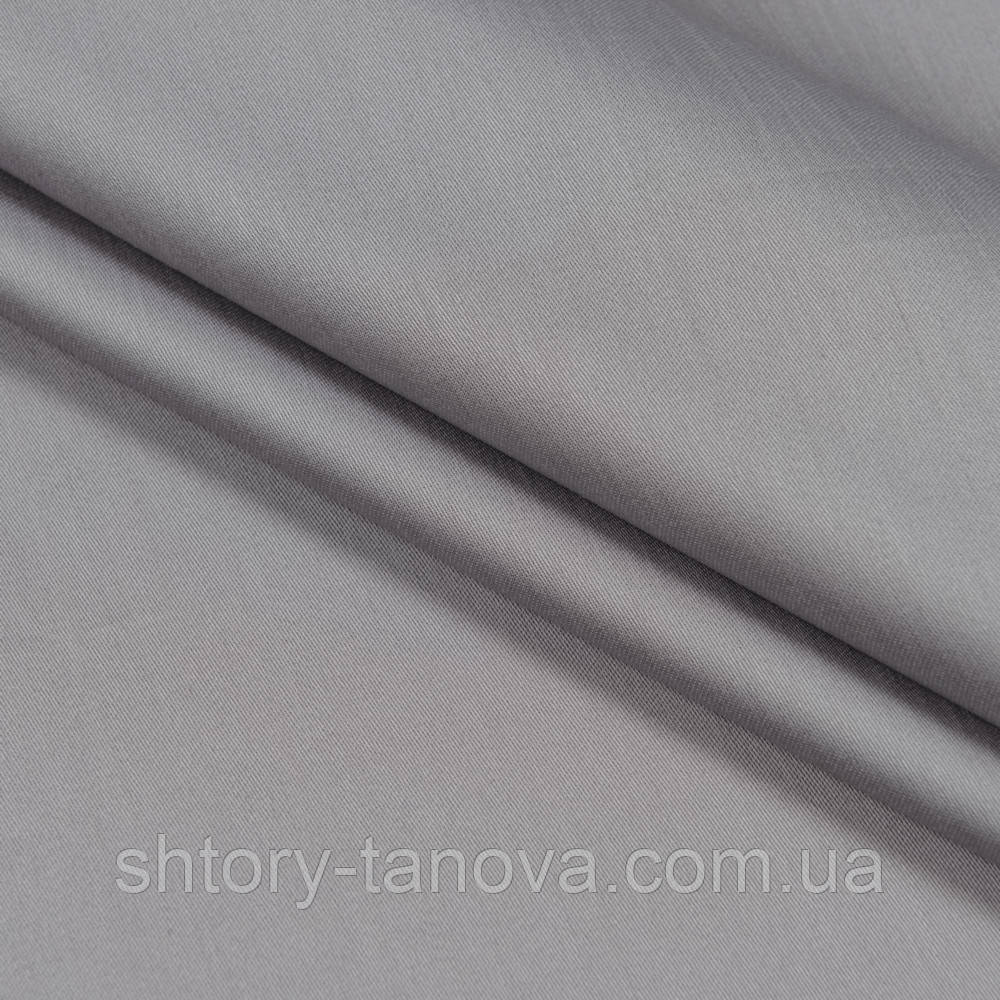ЭкоКоттон сатин ШАНТАРЕЛЬ/ сірий, тканина сатин однотонний 100% бавовна для постільної білизни, фото 1