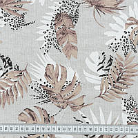 Ткань для пошива штор, декоративных подушек, чехлов мелкий лист т.беж