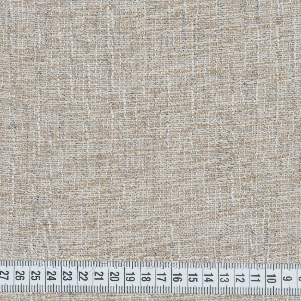 Шторы рогожка, ткань для штор рогожка меланж, поливискоза, Турция 310 см беж с утяжелителем - фото 2 - id-p1269118972