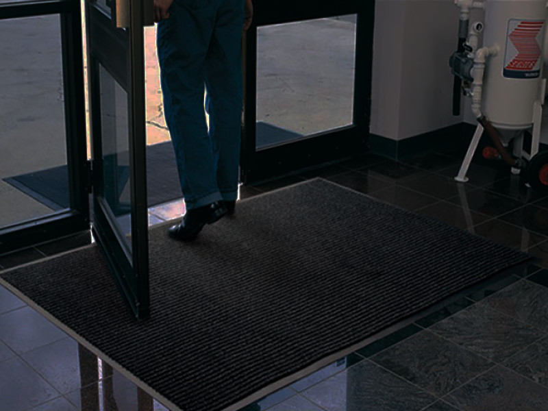 Брудозахисний килим Рубчик-К 90х150 см, Чорний