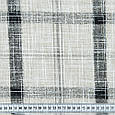 Скатертная акрилова тканина MANTEL/Велика клітка чорний, беж, фото 4