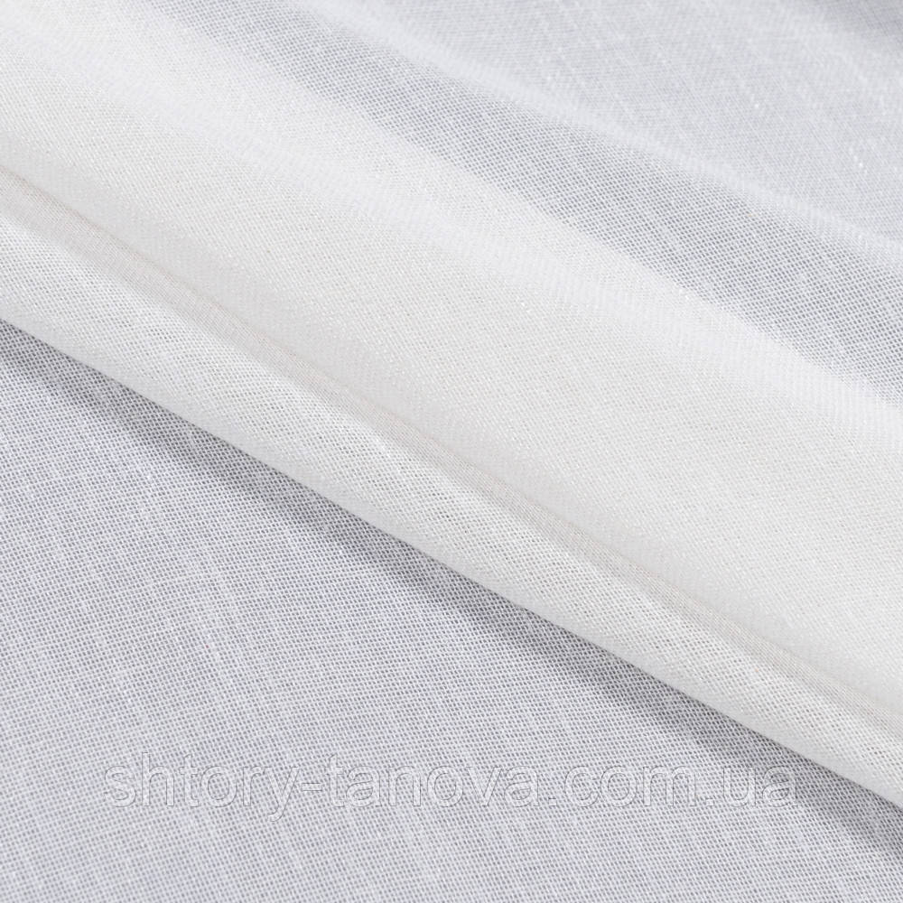 Тюль серпанок з обважнювачем мелодія/ слонова кістка, фото 1