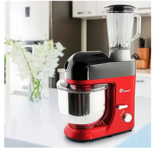 Кухонний комбайн Domotec MS-2051 3-в-1 тістоміс м'ясорубка блендер 3000W Red (Niz12590)