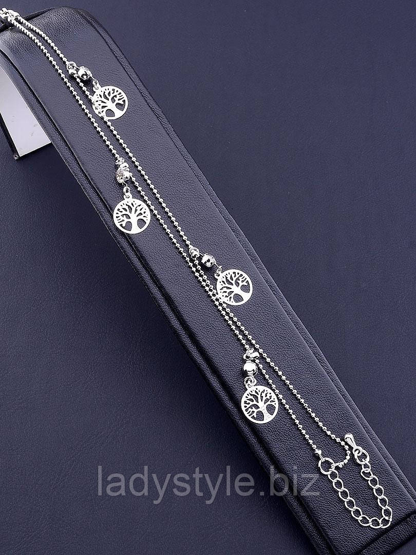 Сріблястий браслет "Дрово" від студії LadyStyle.Biz, фото 1