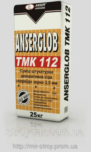 Штукатурка декоративна «короїд» Ceresit СТ-112, 25кг сіра