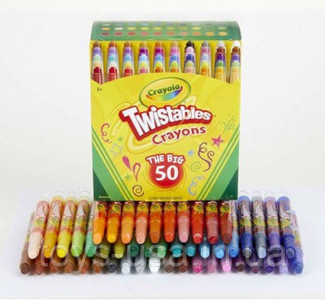 Викручуються олівці міні Crayola Twistables 50шт, фото 1