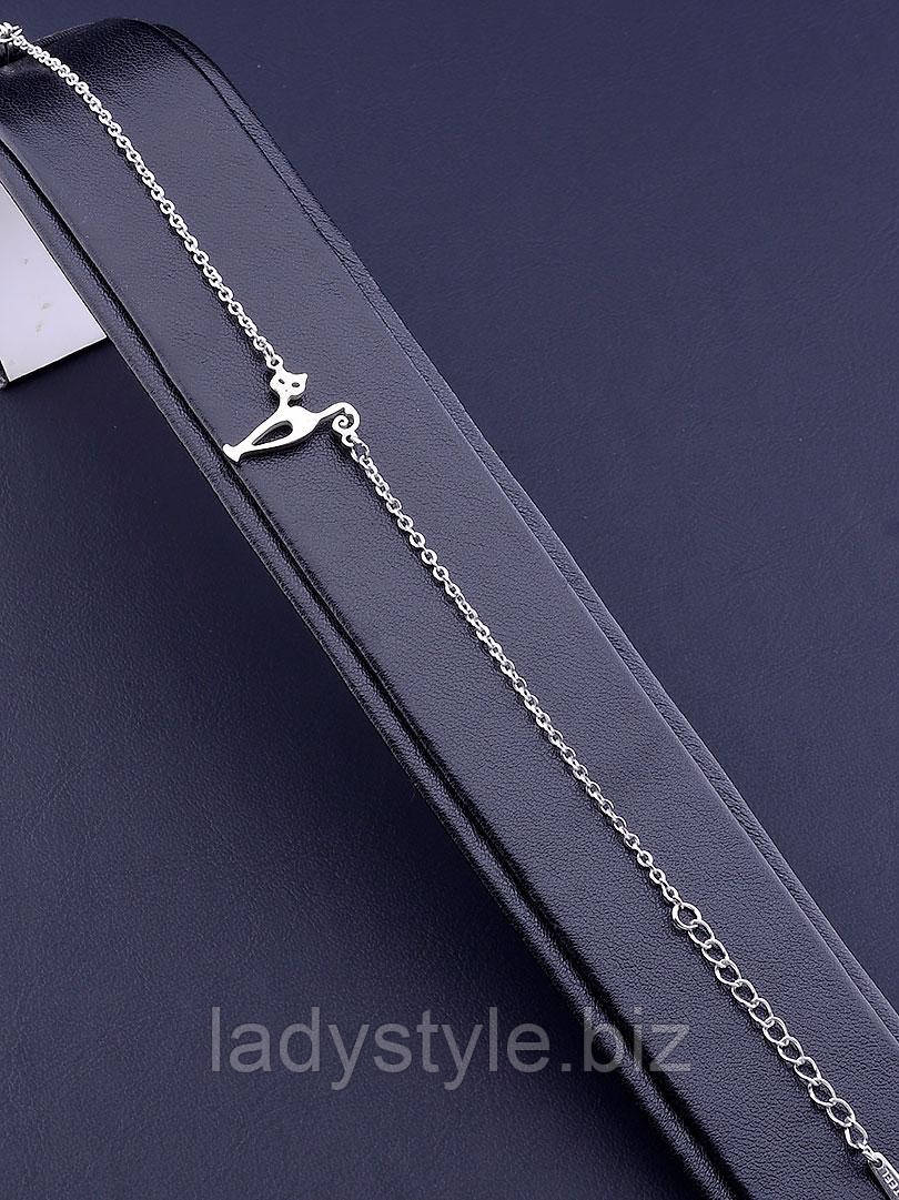 Сріблястий браслет "Кошеня" від студії LadyStyle.Biz, фото 1