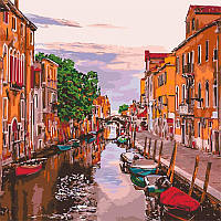 Картина по номерам Идейка "Венецианский вечер" 40х40см KHO3571