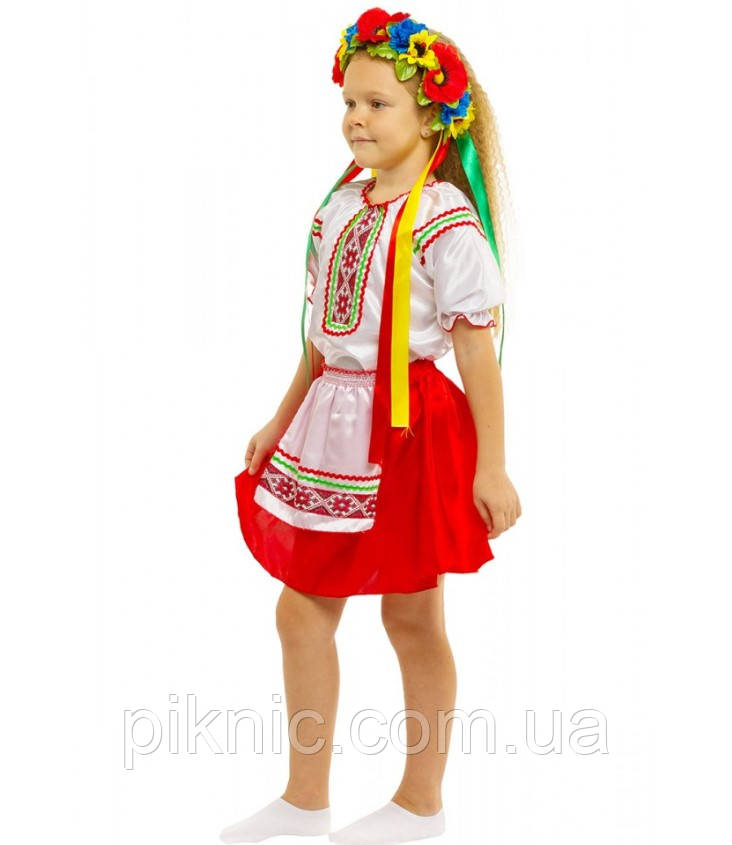 Дитячий костюм Українка для дівчаток 4,5,6,7,8 років Національний карнавальний Україночка