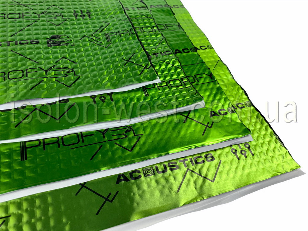 Виброизоляция Acoustics PROFY А3, 70x50 cм, толщина 3.0 мм (в 1-й упаковке 10 листов 3.75 м2) - фото 5 - id-p1269233612