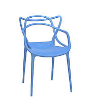Кресло пластиковое в современном стиле Bari для баров, кафе, ресторанов, стильных квартир голубой