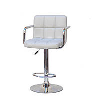 Кресло на круглом основании с подлокотниками и подножкой для парикмахеров Arno Arm Bar CH-Base